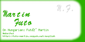 martin futo business card